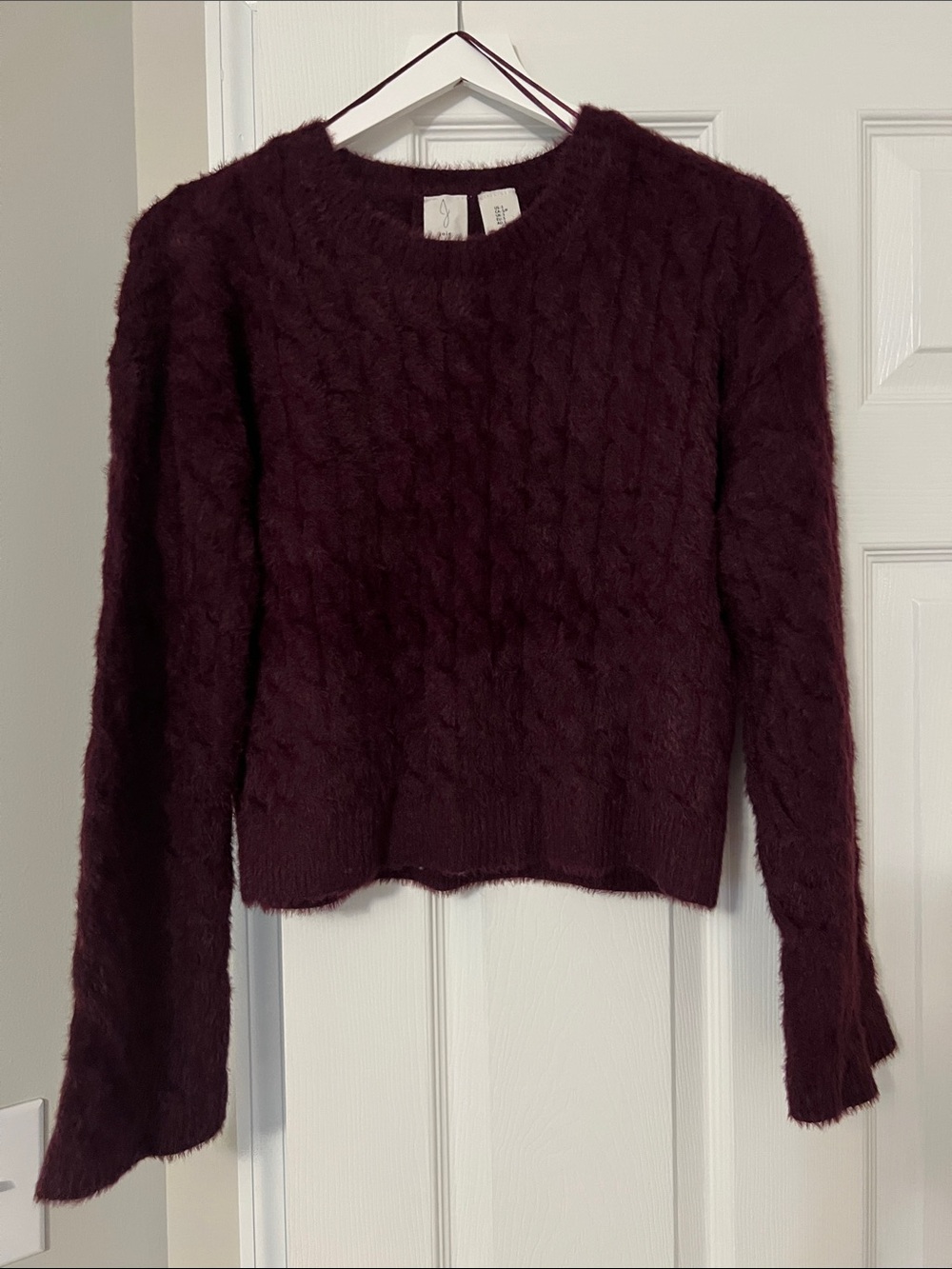 Joie Women's Cable Crewneck Sweater - Deep Wine